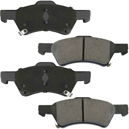 Motorbymotor MotorbyMotor Front Ceramic Brake Pads w/Hardware Kits D857(4Pack) BPD857